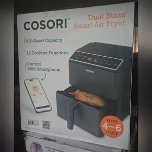 COSORI Dual Blaze 6.8qt Ceramic Coating Smart Air Fryer - Dark Gray